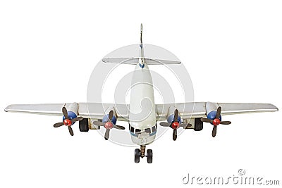 Old generic commercial airplane model isolated on white Stock Photo