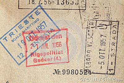 Old German Passport Stock Photo