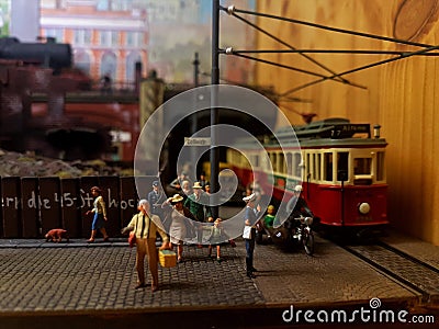 Old german population in miniature Editorial Stock Photo