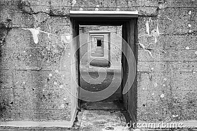 Old german submarine bunker Stock Photo