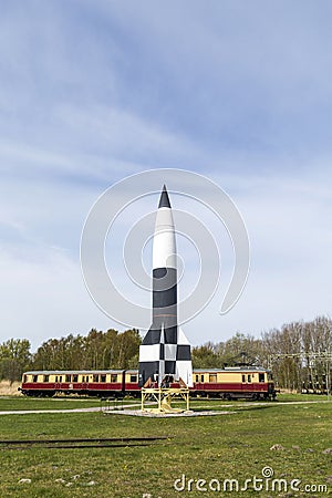 Old German WW2 V2 rocket-factory Editorial Stock Photo