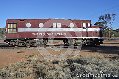 The Old Ghan Locomotive Train in Alice Springs Northern Territory Editorial Stock Photo