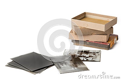 Old glass plate negative Editorial Stock Photo