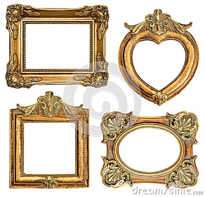 Old golden frame. antique object Stock Photo