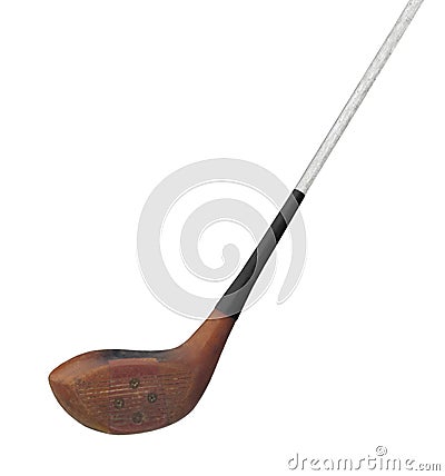 Old golf club isolated Stock Photo