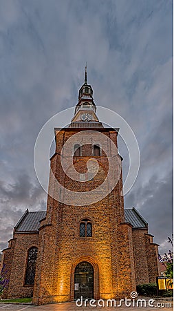 Old gothic Abbey church in Ystad, Sweden Editorial Stock Photo