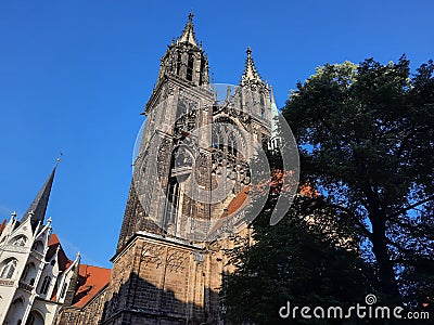 GÃ¶rlitz old town square sunny summer historic architecture germany Editorial Stock Photo