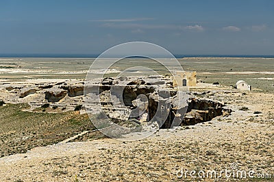 Tombs in Shakpak-Ata, Mangistau province, Kazakhstan Stock Photo