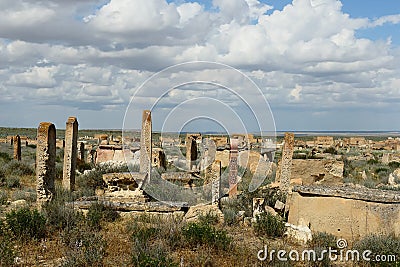 Tombs in Shopan Ata, Mangistau province, Kazakhstan Stock Photo