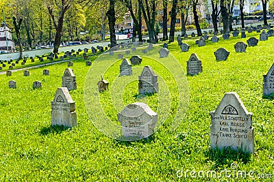 Old graveyard,Brasov, Romania Editorial Stock Photo