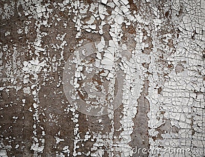 Old gray cracked paint texture Stock Photo