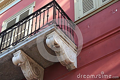 Old Greek house detail Stock Photo