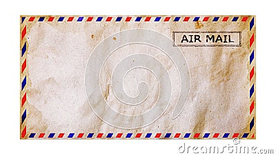 Old grunge airmail envelope Stock Photo