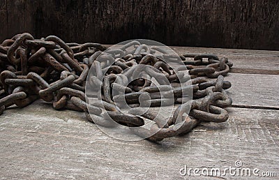 Old grunge chains. Stock Photo