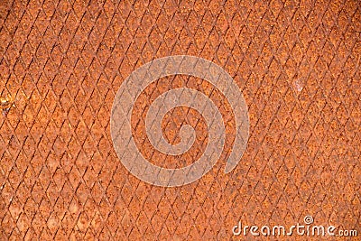 Rusty rhomb with pattern Stock Photo