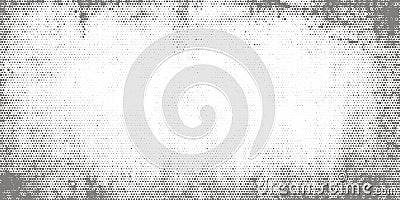 Old grunge dotted background. Abstract distress frame. Halftone effect classic design Stock Photo