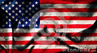 Old grunge flag of United States Stock Photo