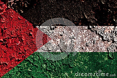 Old grunge Palestine background flag Stock Photo