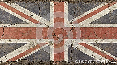 Old grunge vintage faded UK Great Britain flag Stock Photo