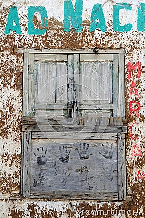 Old Grunge Window Stock Photo
