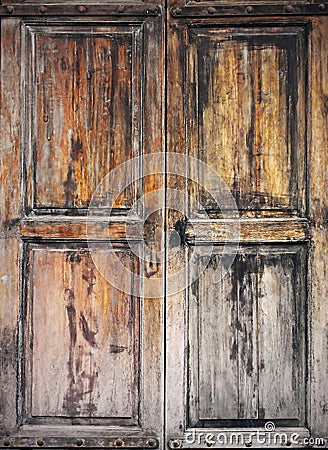 Old grunged wooden window Stock Photo