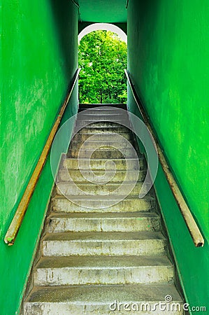 Old grungy stairs Stock Photo