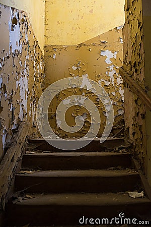 Old grungy stairs Stock Photo