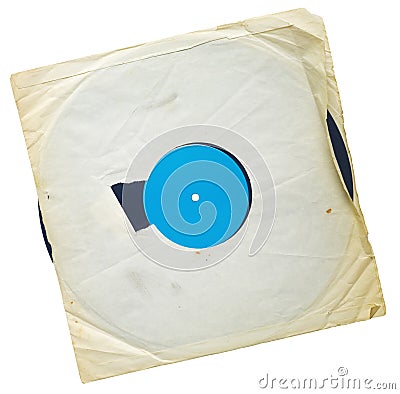 Old grungy vinyl record, free copy space Stock Photo