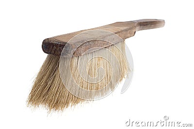 Old hand broom Stock Photo