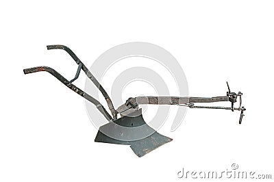 Old hand plow. Stock Photo