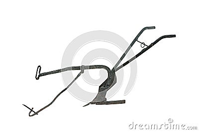 Old hand plow. Stock Photo