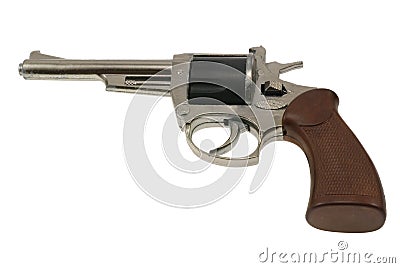 Old handgun revolver toy Stock Photo
