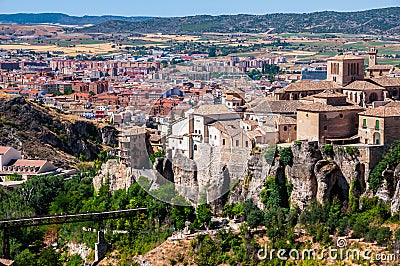 Old Hanging Houses of Cuenca, Spain Editorial Stock Photo