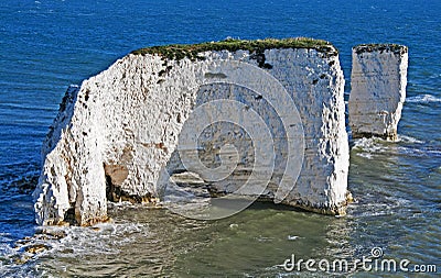 Old Harry Rocks in Dorset Stock Photo