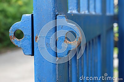Old hasp gate Stock Photo