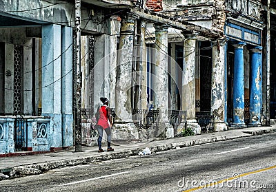 Old Havana Cuba street Stock Photo