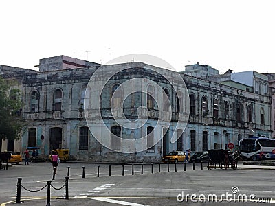 Old Havana street view Editorial Stock Photo