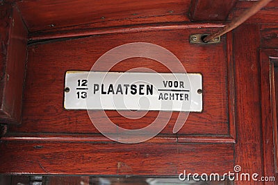 Old HAWA streetcar from 1920 which used to running in The Hague Editorial Stock Photo