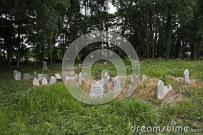 Abandoned cemetery from the 1800s Stock Photo