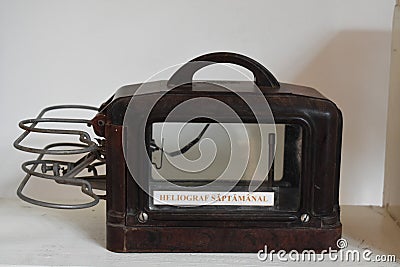 Old heliograph from Dimitrie Brandza Museum Editorial Stock Photo