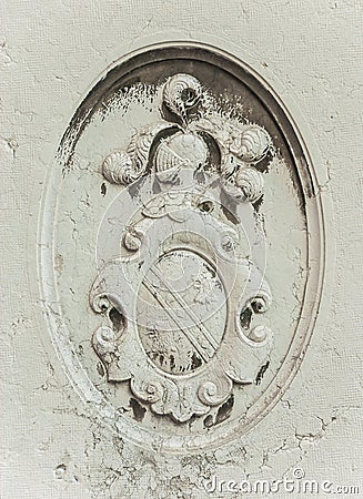 Heraldic emblem in Venice Stock Photo