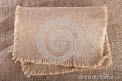 Old hessian cloth background Stock Photo