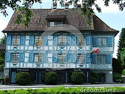 Old Historic Building in Kreuzlingen Stock Photo