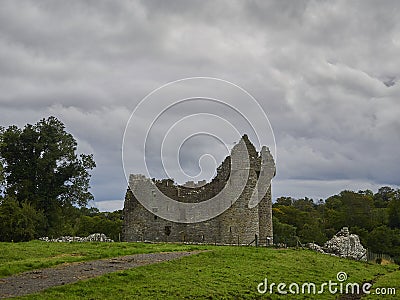old historic ruin in the landscape of ireland Editorial Stock Photo