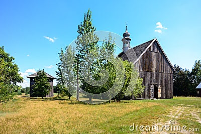Old, historic rural buildings, Poland Stock Photo