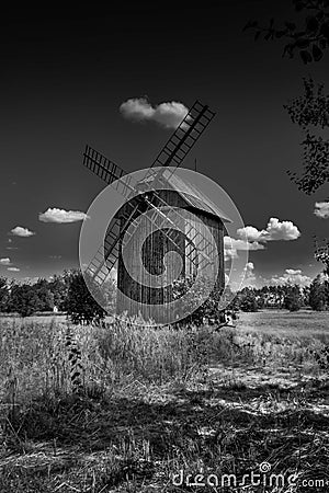 Old, historic rural buildings, Poland Stock Photo