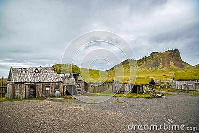 Old historic viking village near Hofn in Iceland Editorial Stock Photo