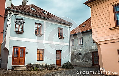 Old historical Jewish quarter in Trebic, Czech Republic, established in 17th century, listed in the UNESCO World Heritage List Editorial Stock Photo