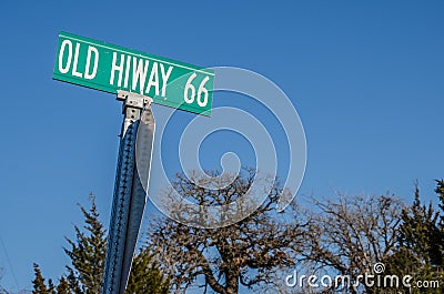 Old Hiway 66 Sign Stock Photo