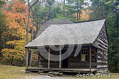 An Old Homestead in Cades Cove in Smoky Mountain National Park Stock Photo